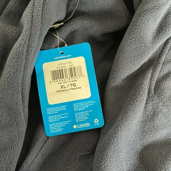 NWT Columbia fleece zip up sweatshirt XL - Picture 7 of 12